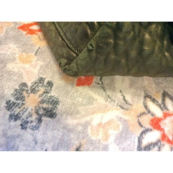 H&M Black XL Genuine Leather Hobo Handbag w/Silvertone Hardware - Picture 5 of 11